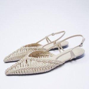 Zara Women's Flat Slingbacks NWT Size 38/8